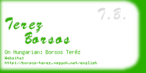 terez borsos business card